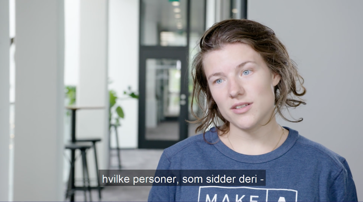 Elev som bliver interviewet fra Aalborg Universitet reklame film