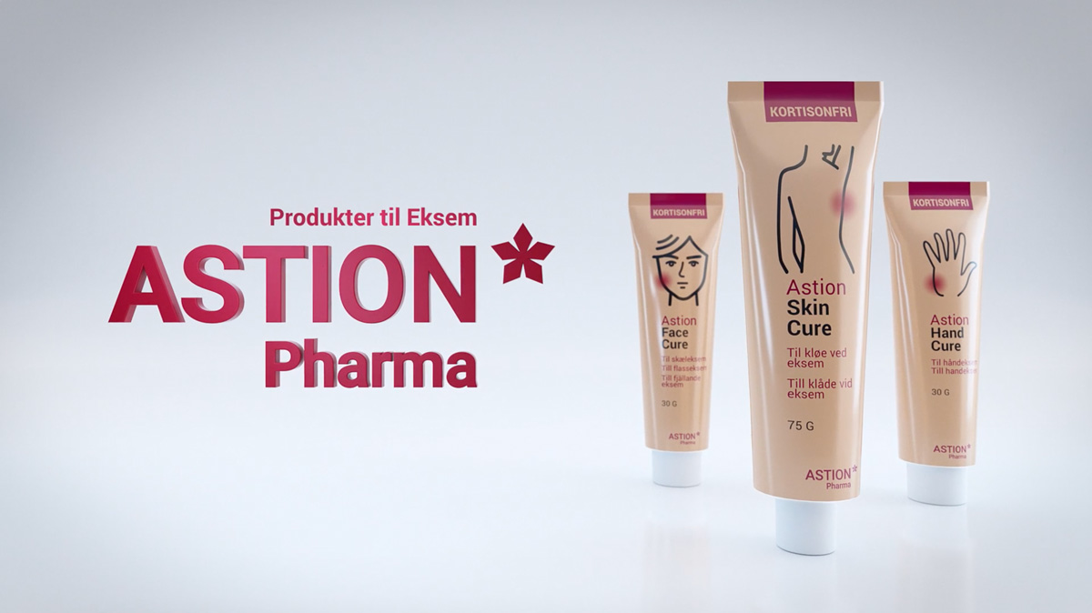 3 tuber med Skin Cure, Face Cure og Hand Cure til behandling af eksem fra Astion Pharma & Australian Bodycare